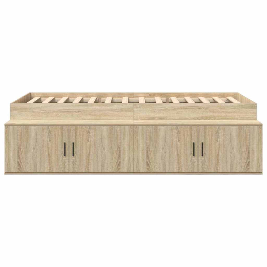 Bedframe met lade Sonoma Eiken 90 x 190 cm Bewerkt hout