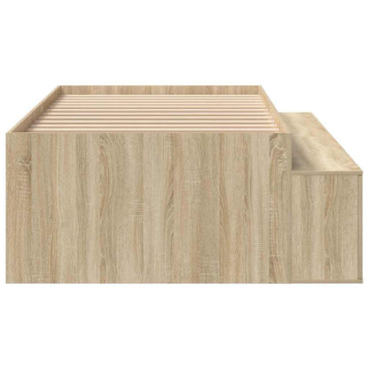 Bedframe met lade Sonoma Eiken 90 x 190 cm Bewerkt hout