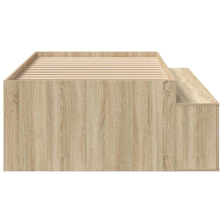 Bedframe met lade Sonoma Eiken 90 x 190 cm Bewerkt hout