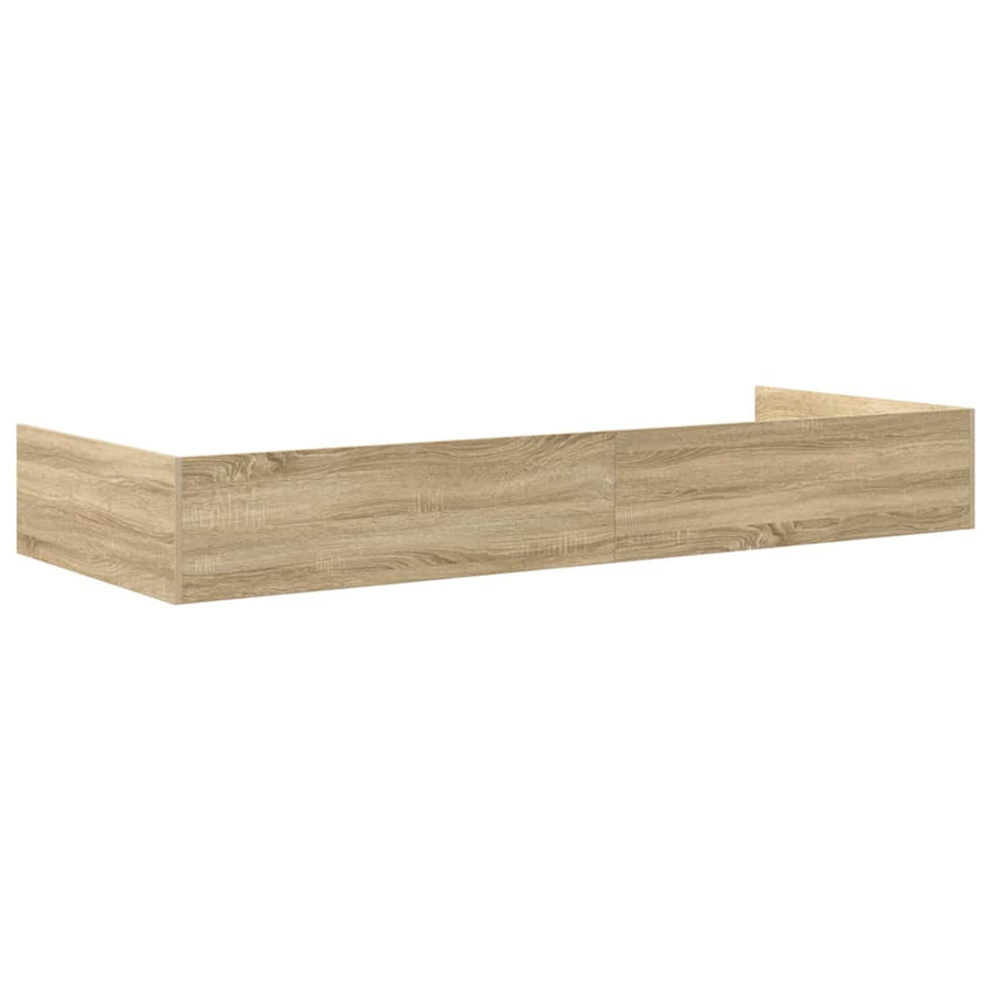 Opbergbedframe met hoofdeinde Sonoma Eiken 100 x 200 cm Bewerkt hout
