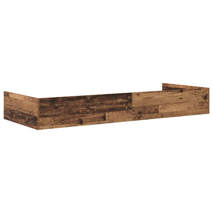 Opbergbedframe met hoofdeinde Oud Hout 100 x 200 cm Bewerkt hout