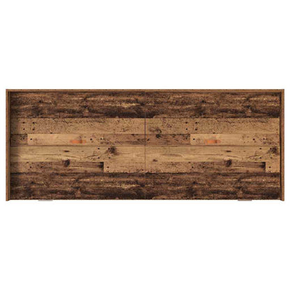 Opbergbedframe met hoofdeinde Oud Hout 90 x 200 cm Bewerkt hout