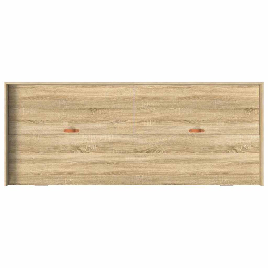 Opbergbedframe met hoofdeinde Sonoma Eiken 80 x 200 cm Bewerkt hout