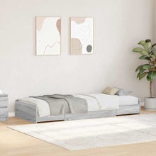 Opbergbedframe met hoofdeinde Grijs Sonoma 80 x 200 cm Bewerkt hout