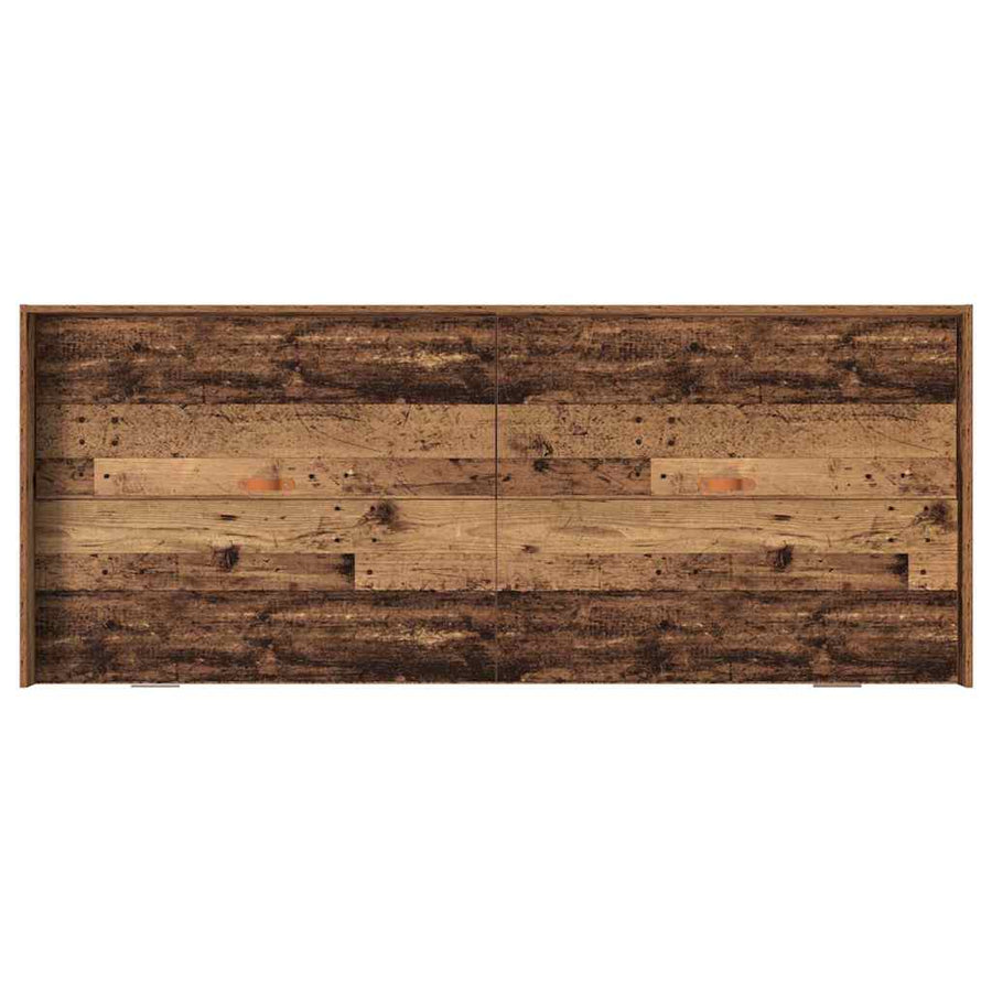 Opbergbedframe met hoofdeinde Oud Hout 80 x 200 cm Bewerkt hout
