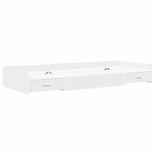 Opbergbedframe met hoofdeinde met lade Wit 80 x 200 cm Bewerkt hout