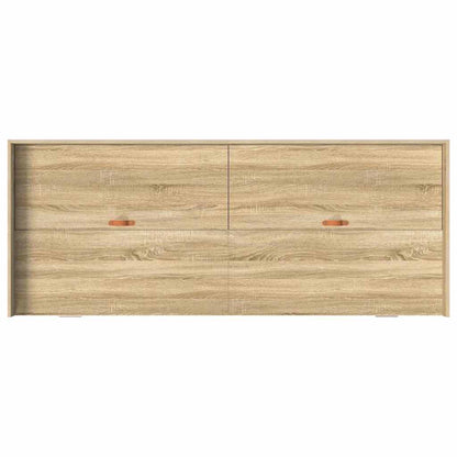 Opbergbedframe met hoofdeinde Sonoma Eiken 80 x 200 cm Bewerkt hout