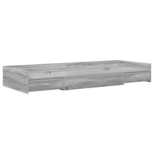 Opbergbedframe met hoofdeinde Grijs Sonoma 80 x 200 cm Bewerkt hout