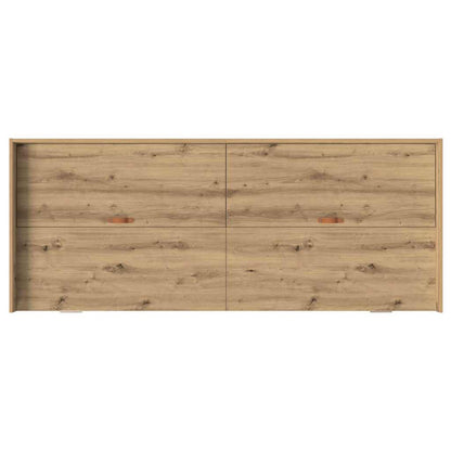 Opbergbedframe met hoofdeinde Artisan Eiken 80 x 200 cm Bewerkt hout