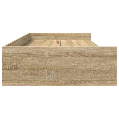 Opbergbedframe met hoofdeinde Sonoma Eiken 75 x 190 cm Bewerkt hout