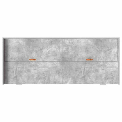 Opbergbedframe met hoofdeinde Beton Grijs 75 x 190 cm Bewerkt hout