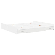 Opbergbedframe Wit 200 x 200 cm Geengineerd hout en Spaanplaat