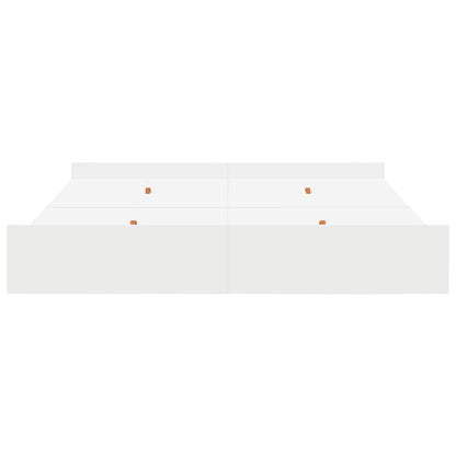 Opbergbedframe Wit 200 x 200 cm Geengineerd hout en Spaanplaat