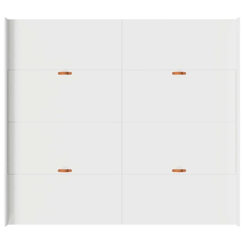Opbergbedframe Wit 200 x 200 cm Geengineerd hout en Spaanplaat