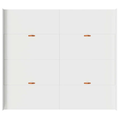 Opbergbedframe Wit 200 x 200 cm Geengineerd hout en Spaanplaat