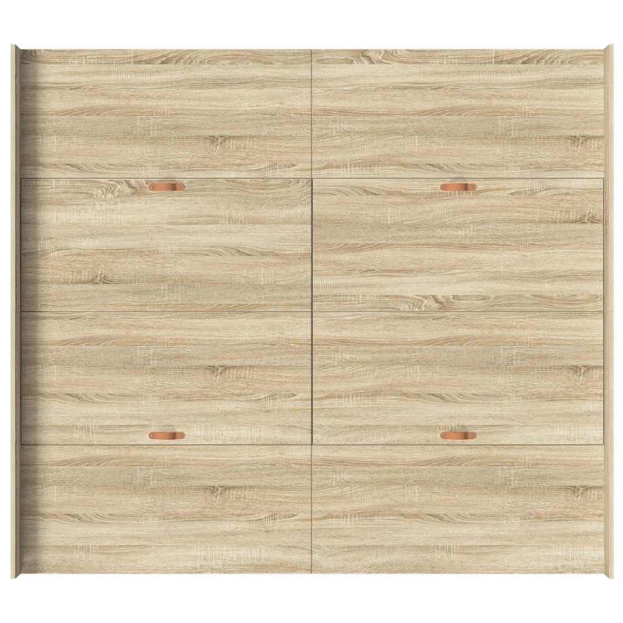 Opbergbedframe met lade met hoofdeinde met opslag Sonoma eiken 200 x 200 cm