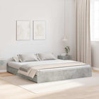 Opbergbedframe 200x200 cm beton grijs met lade