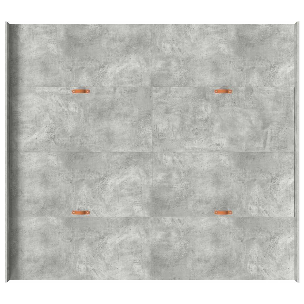 Opbergbedframe met lade met hoofdeinde met opslag Betongrijs 200 x 200 cm
