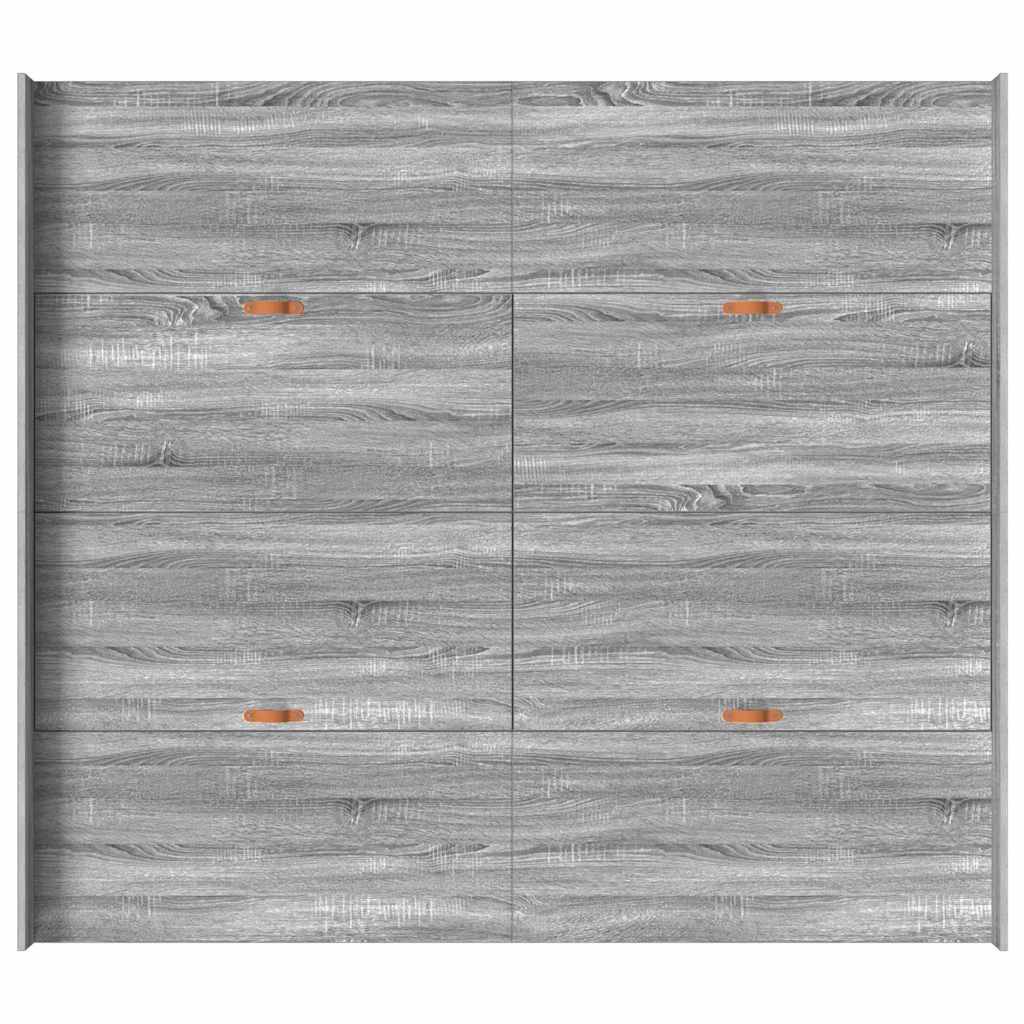 Opbergbedframe met lade met hoofdeinde met opslag Grijs sonoma 200 x 200 cm