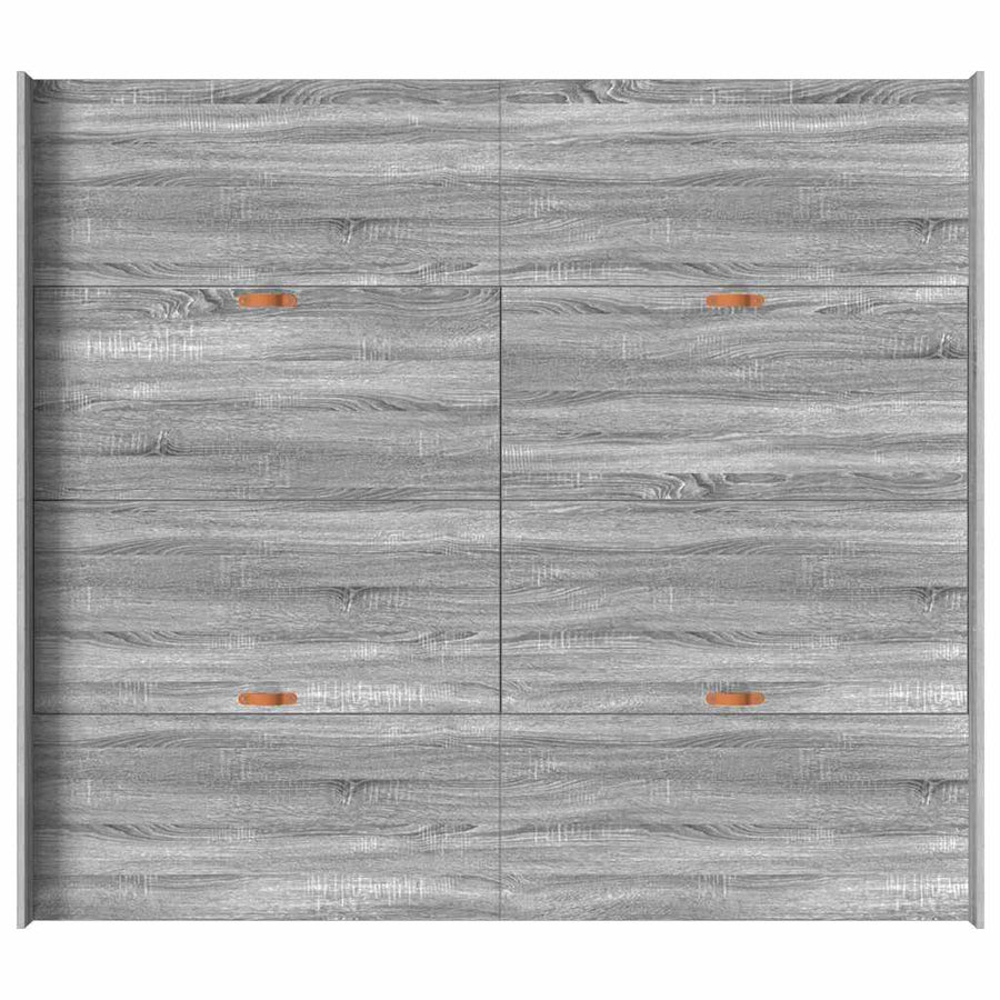 Opbergbedframe met lade met hoofdeinde met opslag Grijs sonoma 200 x 200 cm