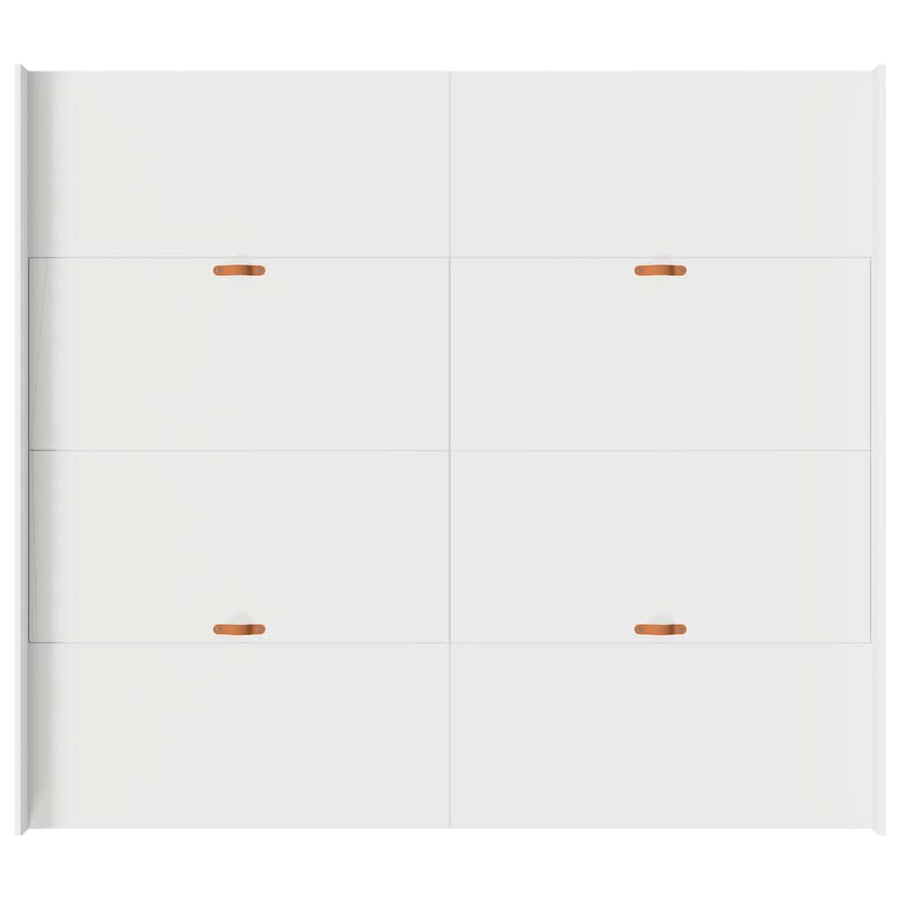 Opbergbedframe Wit 180 x 200 cm Geengineerd hout en Spaanplaat