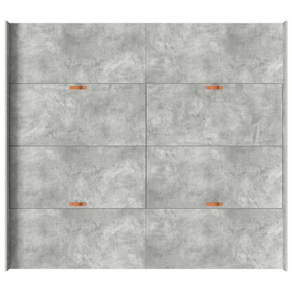 Opbergbedframe met lade met hoofdeinde met opslag Betongrijs 180 x 200 cm
