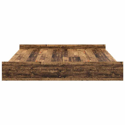 Opbergbedframe met lade met hoofdeinde met opslag Oud hout 180 x 200 cm