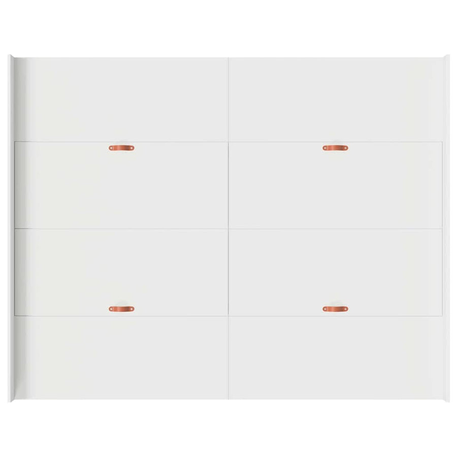 Opbergbedframe Wit 160 x 200 cm Geengineerd hout en Spaanplaat