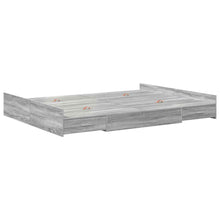 Opbergbedframe met lade met hoofdeinde met opslag Grijs sonoma 160 x 200 cm