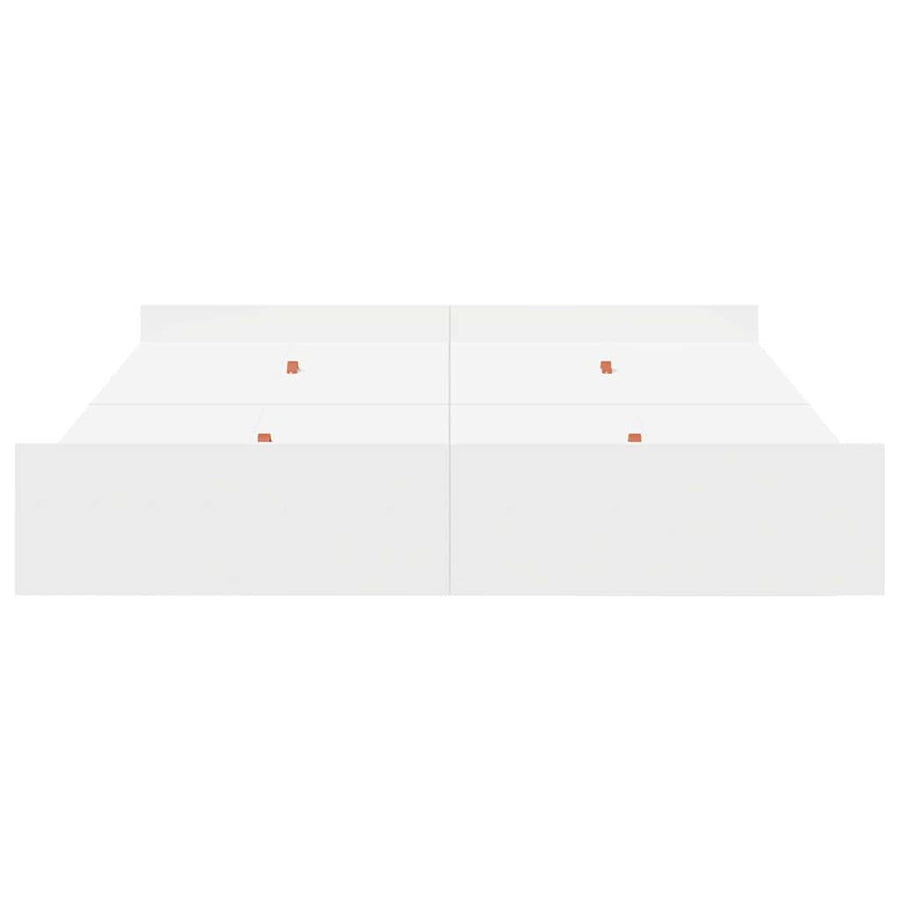Opbergbedframe Wit 150 x 200 cm Geengineerd hout en Spaanplaat