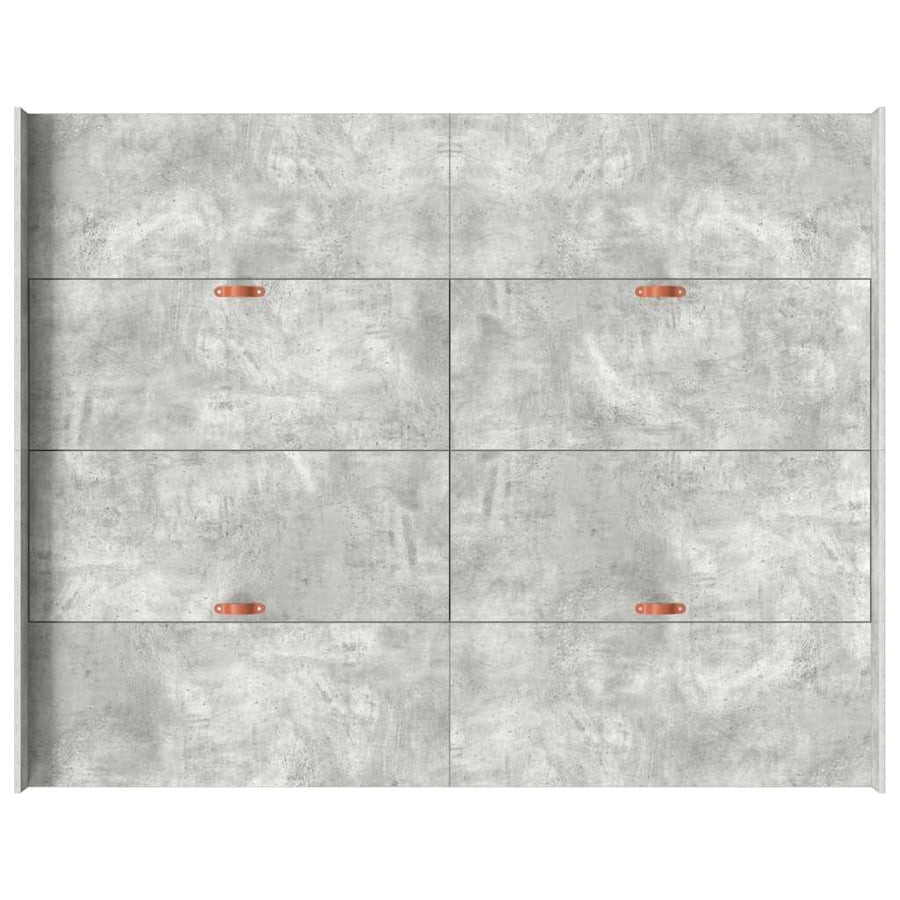 Opbergbedframe met lade met hoofdeinde met opslag Betongrijs 150 x 200 cm