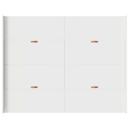 Opbergbedframe Wit 140 x 200 cm Geengineerd hout en Spaanplaat