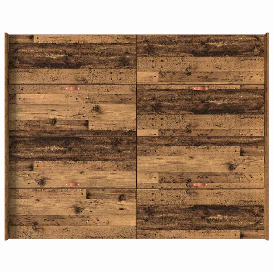 Opbergbedframe met lade met hoofdeinde met opslag Oud hout 140 x 200 cm