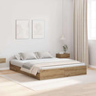 Opbergbedframe 140x200 cm artisanaal eiken melamine