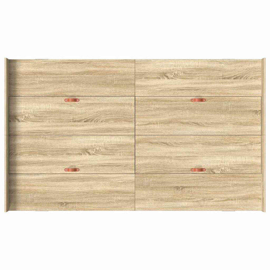 Opbergbedframe met lade Sonoma eiken 120 x 200 cm Bewerkt hout