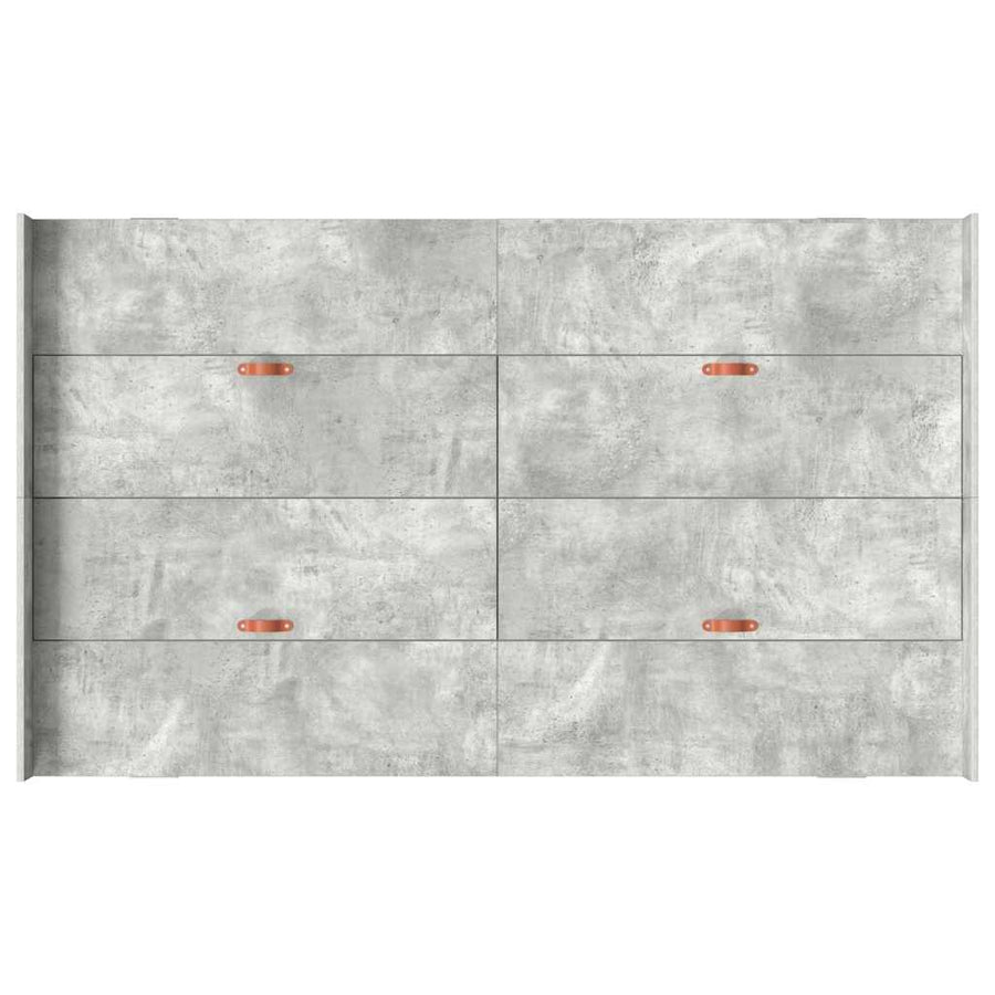 Opbergbedframe met lade Betongrijs 120 x 200 cm Melamine plaat