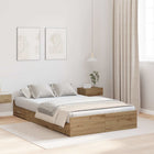 Opbergbedframe 120x200 cm eikenhout