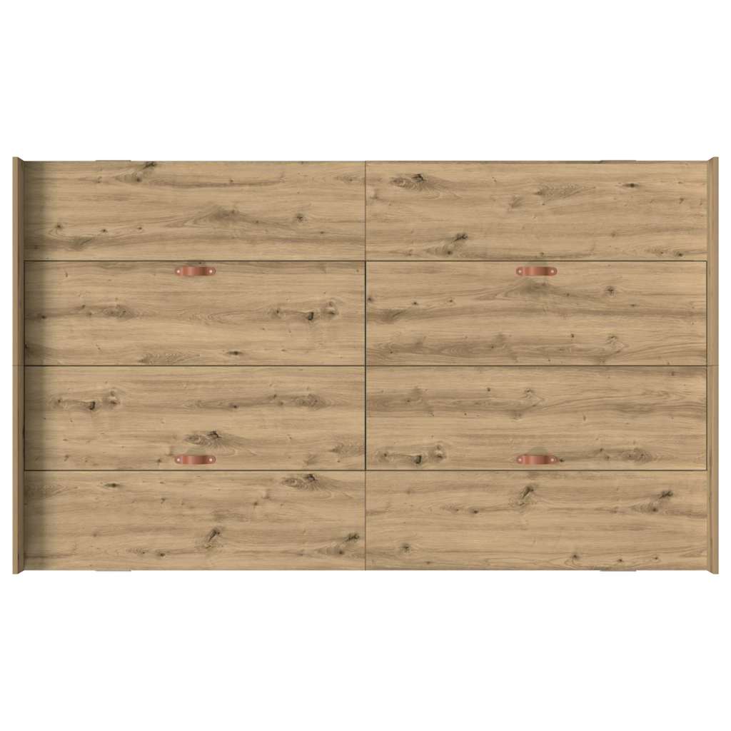 Opbergbedframe artisanaal eikenkleurig 120 x 200 cm Melamine