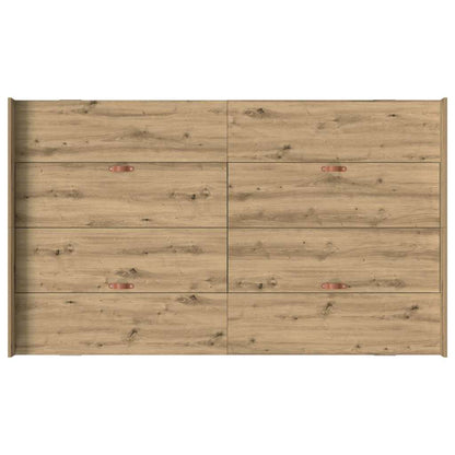 Opbergbedframe artisanaal eikenkleurig 120 x 200 cm Melamine
