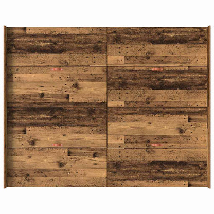 Opbergbedframe met lade met hoofdeinde met opslag Oud hout 140 x 190 cm Melamine