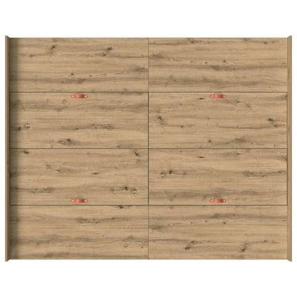 Opbergbedframe met lade artisanaal eikenkleurig 140 x 190 cm