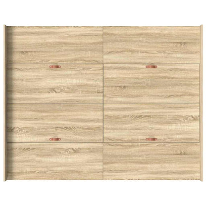 Opbergbedframe met lade Sonoma eiken 135 x 190 cm Melamine