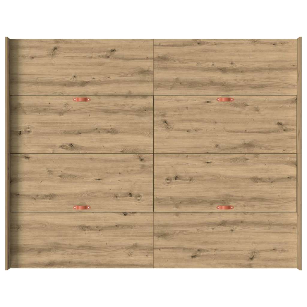 Opbergbedframe artisanaal eikenkleurig 135 x 190 cm Melamine