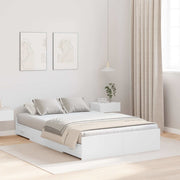 Opbergbedframe 120x190 cm wit melamine