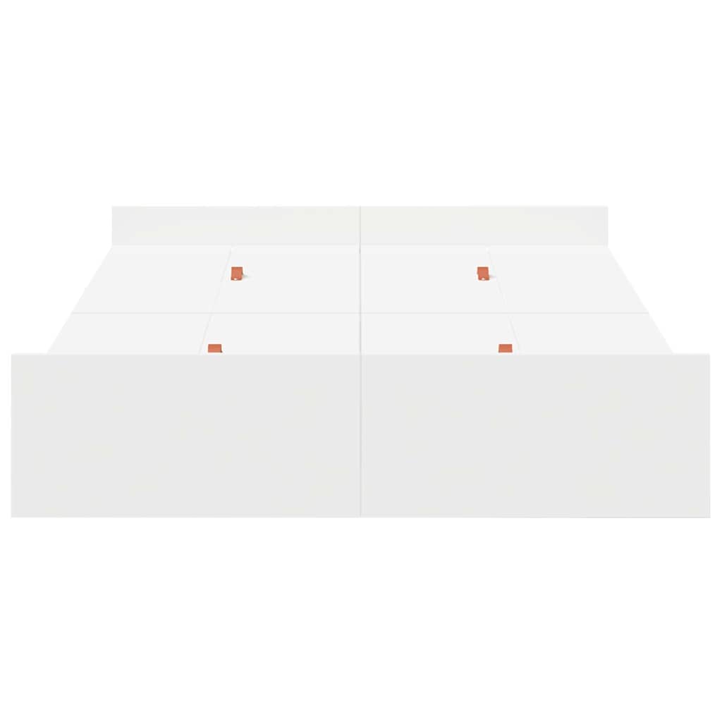 Opbergbedframe met lade Wit 120 x 190 cm Melamine-gecoat hout