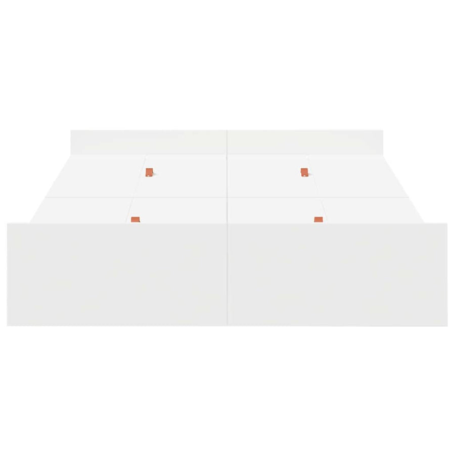 Opbergbedframe met lade Wit 120 x 190 cm Melamine-gecoat hout