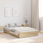 Storage Bed Frame with Drawer Sonoma Oak 120 x 190 cm Engineered Wood