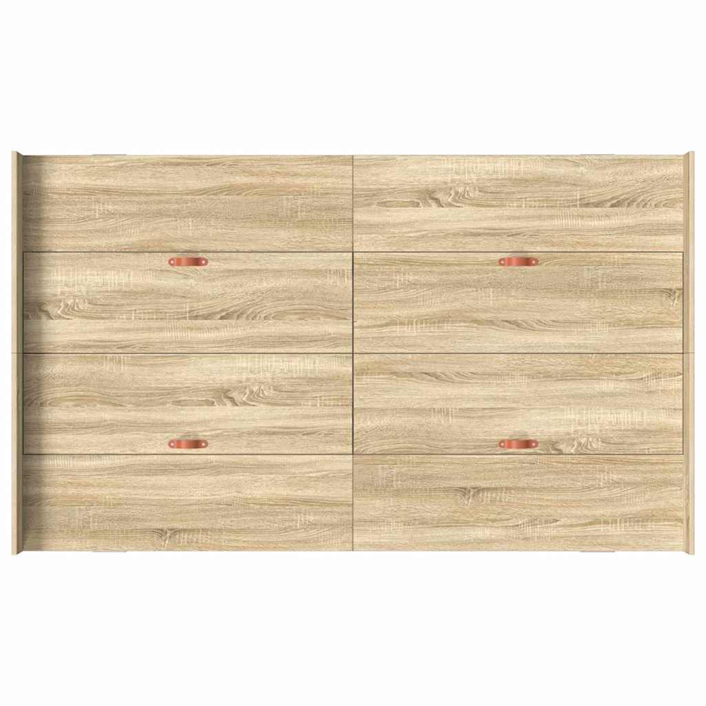 Opbergbedframe met lade met hoofdeinde met opslag Sonoma eiken 120 x 190 cm MDF