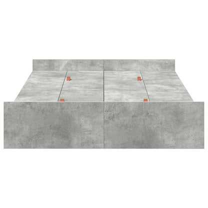 Opbergbedframe met lade met hoofdeinde met opslag Betongrijs 120 x 190 cm MDF