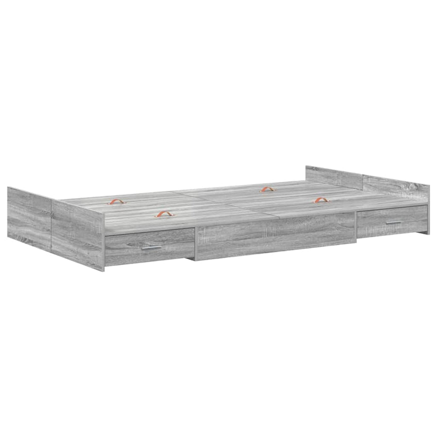 Opslagbed Frame Grijs Sonoma met lade Grijs sonoma 120 x 190 cm